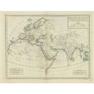 Map of Europe and Africa and Asia, 1802 For Sale