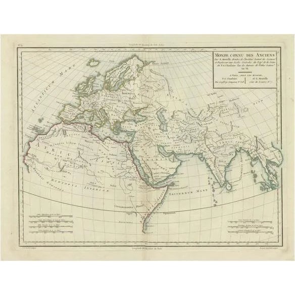 Map of Europe and Africa and Asia, 1802 For Sale