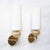 A pair of wall sconces, the shade is made of blown glass white opaline colour , with a clear and gold inclusion glass...