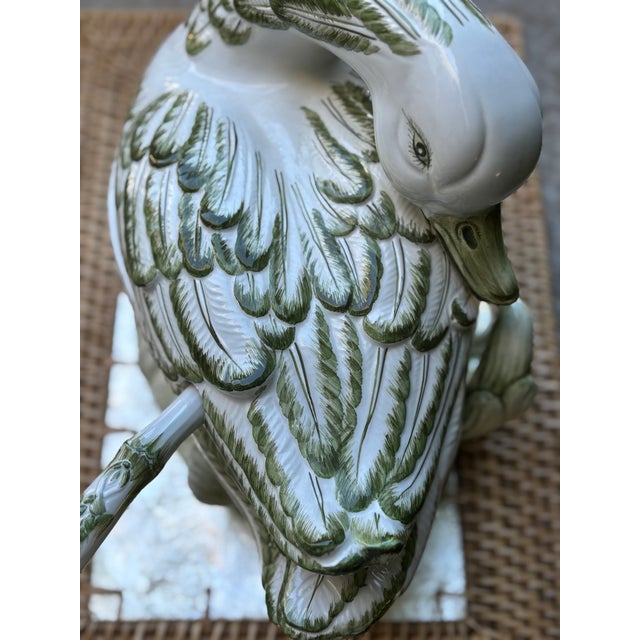 Vintage Italian Majolica Swan Tureen with Ladle For Sale - Image 4 of 7