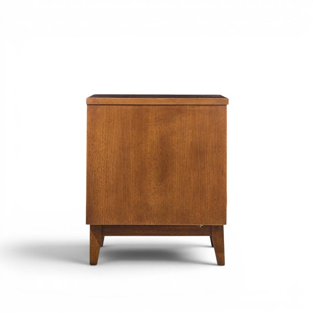 Mid 20th Century Broyhill Brasilia Mid Century Walnut Commode Nightstands - Pair For Sale - Image 5 of 10