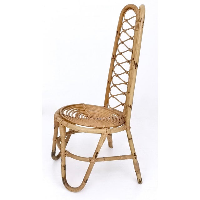 Italian Bamboo Garden Chairs, 1950s, Set of 3 For Sale - Image 6 of 12