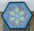 Moroccan Moroccan Hexagonal Wooden Hand Painted Side Table For Sale - Image 3 of 7