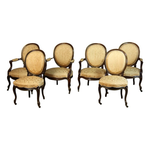 Napoleon III Salon Chairs, Set of 6 For Sale
