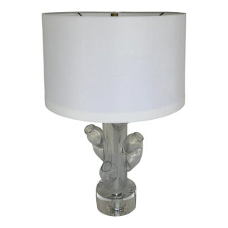 Revelation Modern Biomorphic Blown Glass Bloom Table Lamp For Sale