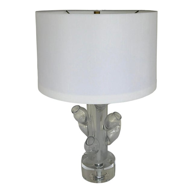 Revelation Modern Biomorphic Blown Glass Bloom Table Lamp For Sale
