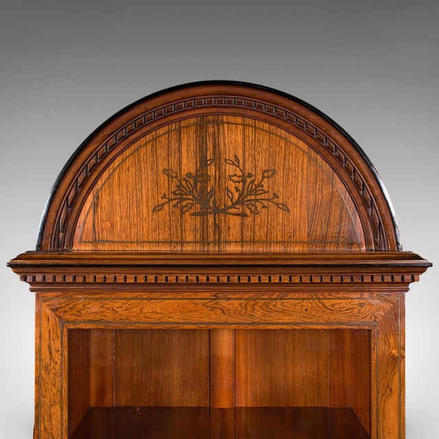 Wood Tall Antique Display Cabinet, English, Glazed Bookcase on Stand, Regency, c.1820 For Sale - Image 7 of 12