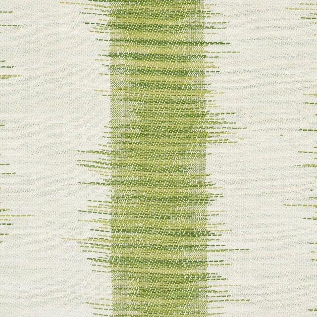 Rustic Sample - Schumacher Attleboro Ikat Fabric in Green For Sale - Image 3 of 4