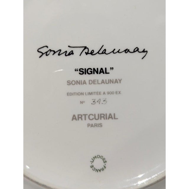 Porcelain Signal Plate by Sonia Delaunay For Sale - Image 4 of 5