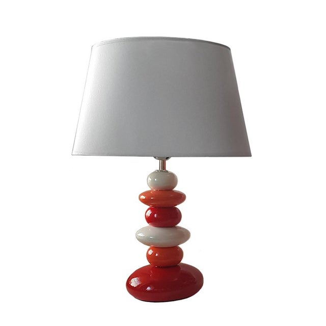 Mid-Century Modern French Ceramic Table Lamps, Set of 2 For Sale - Image 5 of 6