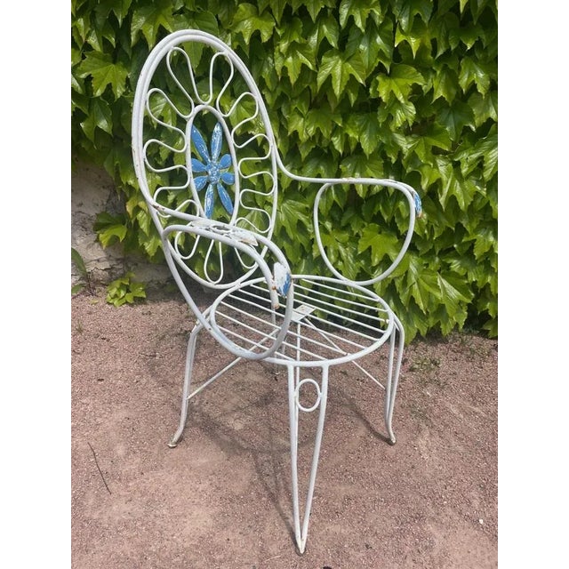 1960s Provencal Armchairs in Wrought Iron, 1960s, Set of 4 For Sale - Image 5 of 9