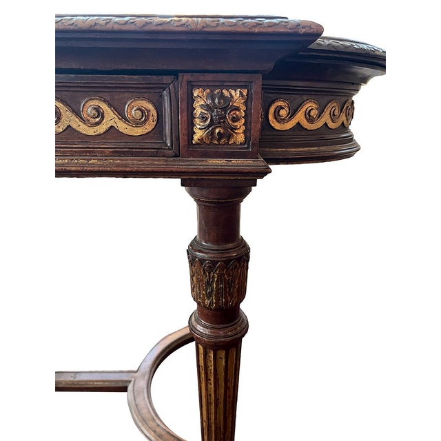 Antique French Louis XVI-Style Bureau Plat For Sale - Image 4 of 6