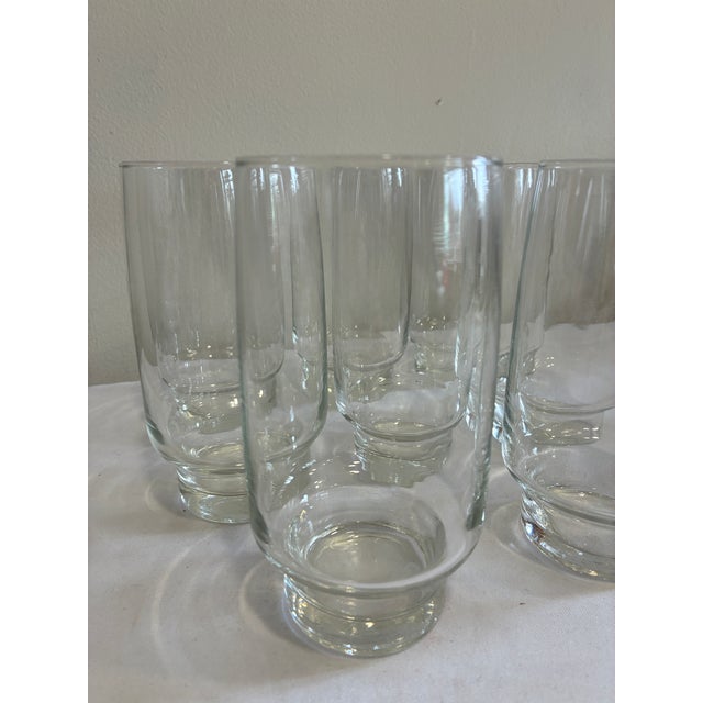 Vintage Arcoroc France Tivoli 13 Oz Clear Glass Tumblers - Set of 8 For Sale - Image 4 of 9