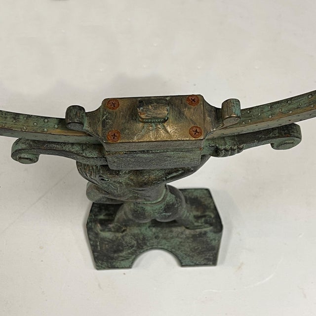 Mid 20th Century Bronze Armillary With Verdigris Patina For Sale - Image 5 of 12