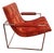 Red Mid Century Scoop Chair After Milo Baughman for Thayer Coggin For Sale