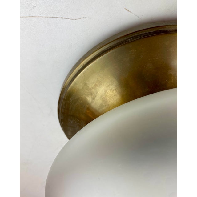 Gold Brass and Murano Glass Ceiling Lamp, Italy, 1960s For Sale - Image 8 of 15