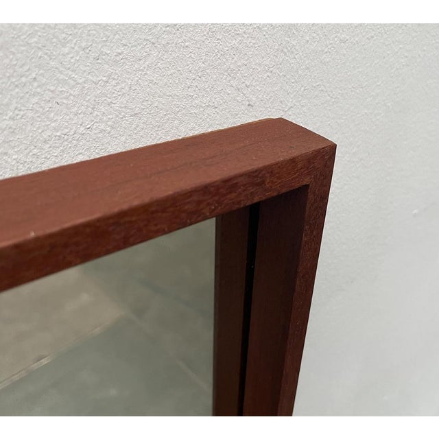 Mid-Century German Minimalist Teak Mirror from Zier-Form, 1960s For Sale - Image 12 of 18