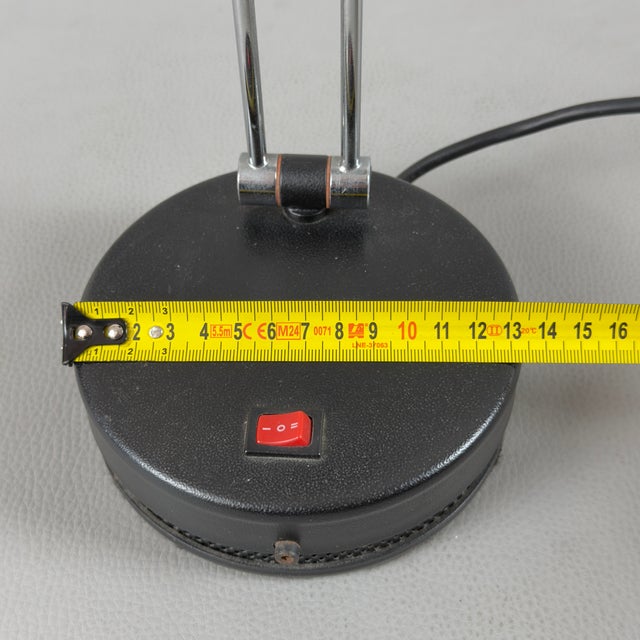 Space Age Adjustable Metal Glass Table Lamp, 1970s For Sale - Image 9 of 11