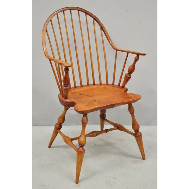Antique D R Dimes Wooden Windsor Bow Back Continuous Arm Dining Chair Chairish