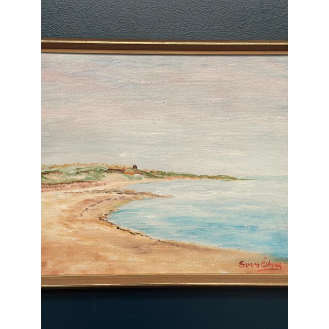 Svan Öberg, Coast, 1960s, Oil Painting on Canvas, Framed For Sale - Image 4 of 13