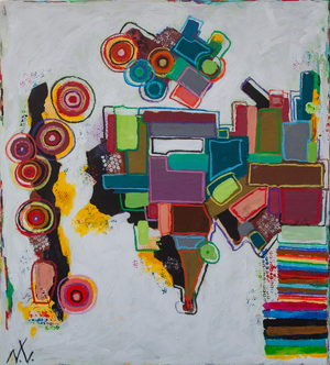 Natalia Vypritskaia, Assembling the Self, Acrylic and Pastel
