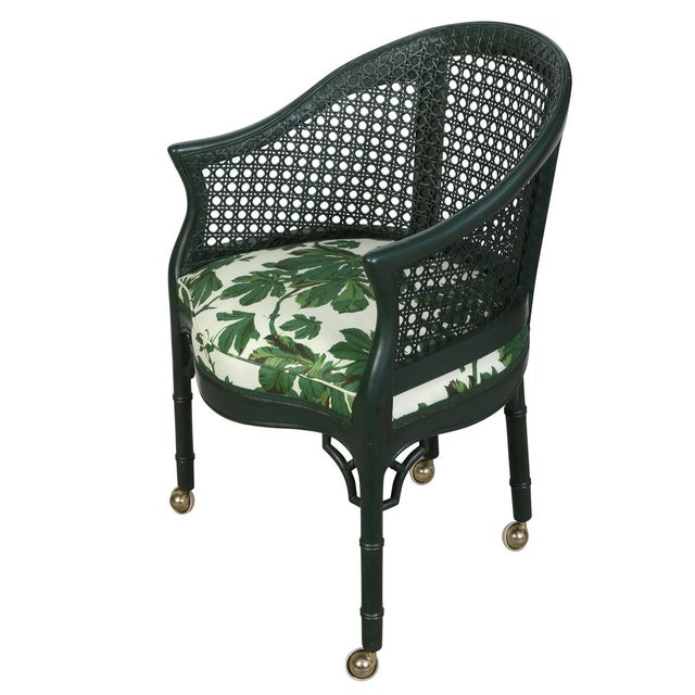 Mid-Century Modern Bielecky Brothers Style Rattan Dining Table and Chairs Set For Sale - Image 3 of 6