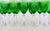 Mid-Century Modern Vintage Emerald Green Pressed Glass Water Goblets With Clear Stems, Set of 13 For Sale - Image 3 of 13