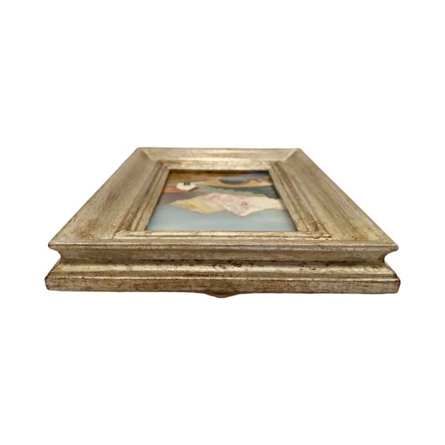 Vintage Renzo Scarpelli Pietra Dura Framed Italian Landscape Mosaic For Sale - Image 4 of 12
