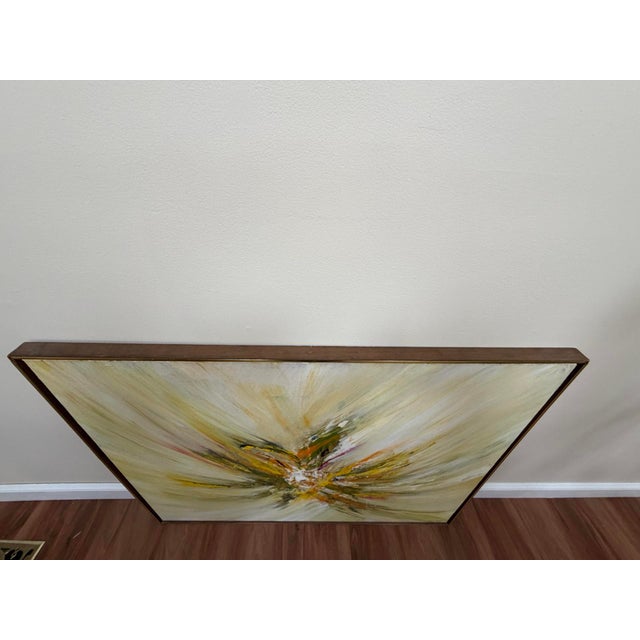 Mid-Century Abstract Oil Painting Canvas Rita L. Frost For Sale In New York - Image 6 of 14