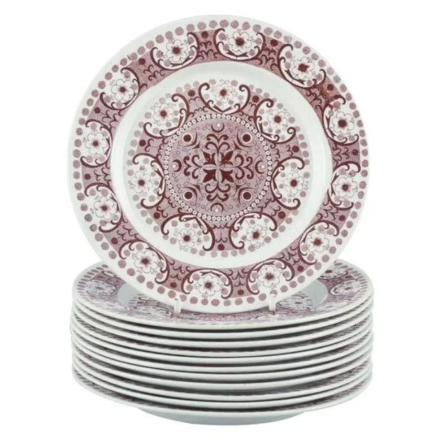 Ali Faience Plates by Raija Uosikkinen for Arabia, Finland, 1960s, Set of 12 For Sale - Image 6 of 6