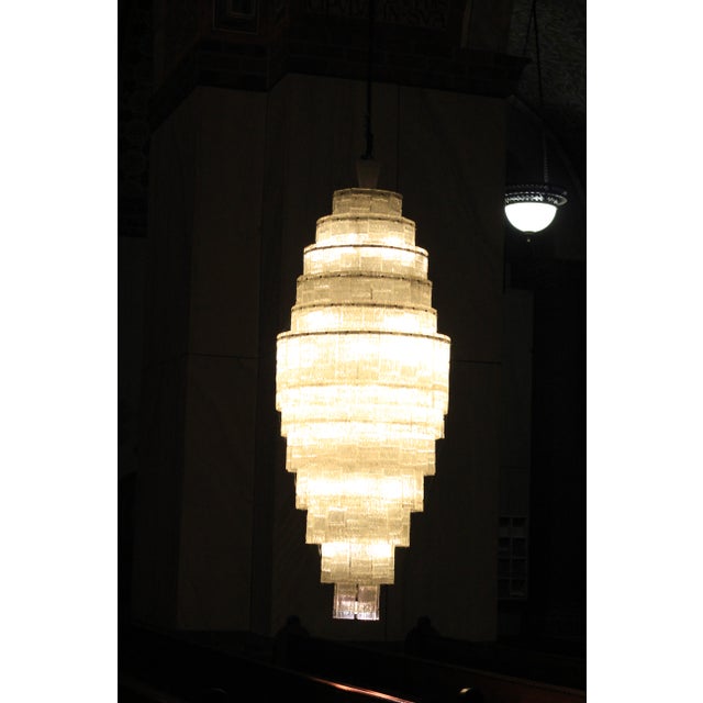 1960s Vintage Tiered Art Deco Style Chandelier For Sale - Image 10 of 13