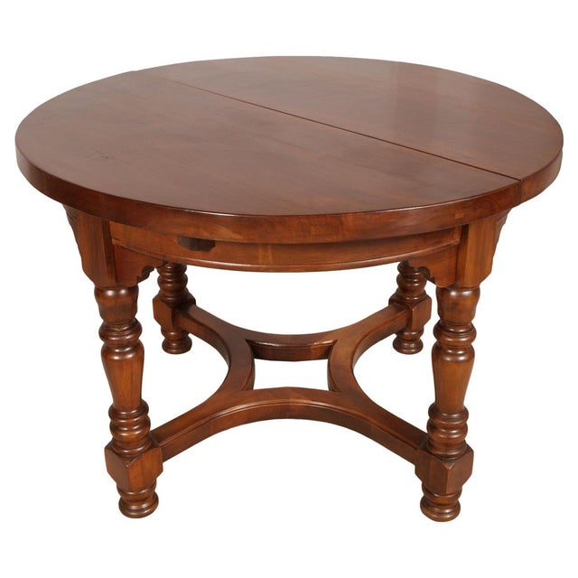 Round Antique Walnut Extendable Table from Ebanisteria di Bassano, 1800s For Sale - Image 17 of 17