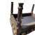 1920s English Mahogany Footstool With Turned Legs and Zebra Pattern Upholstery For Sale - Image 15 of 16