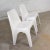 Vintage Modern White Molded Plastic Chairs Style of Kartell 4850 by Castiglioni Et Al - a Pair For Sale - Image 10 of 13
