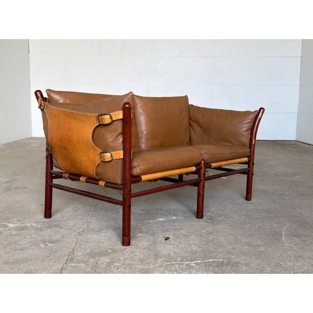 Safari Two-Seat Leather Sofa by Arne Norell, Sweden, 1970s For Sale - Image 3 of 12