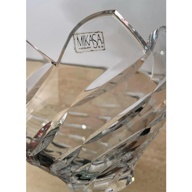 Mikasa Vintage Mid-Century Mikasa Crystal Bowl For Sale - Image 4 of 6
