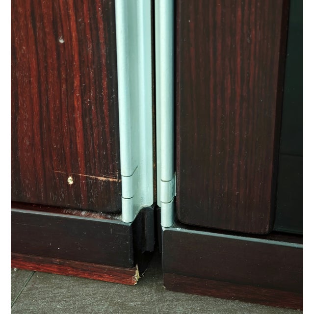 Italian Modular Furniture in Wood, Aluminum, and Glass attributed to Vittorio Introini, 1970s For Sale - Image 16 of 18