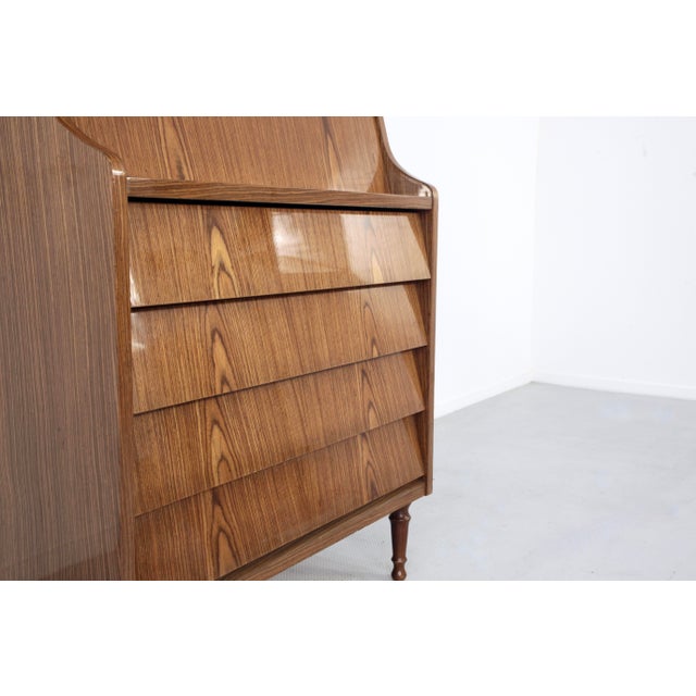 Brown Scandinavian Secretaire in Teak, 1960s For Sale - Image 8 of 11