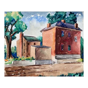 1930s James Wilson Indiana Cityscape