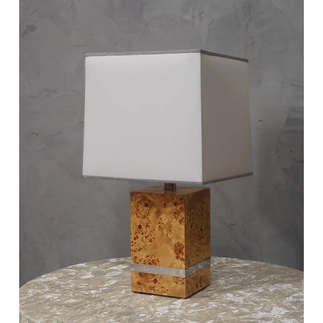 White Maple Wood Table Lamp by Tommaso Barbi, 1980s For Sale - Image 8 of 9
