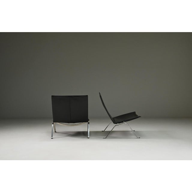 Fritz Hansen PK22 Lounge Chairs by Poul Kjærholm for Fritz Hansen, Denmark, 1950s, Set of 2 For Sale - Image 4 of 10