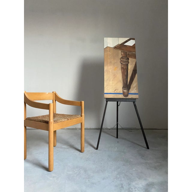 1970s Surrealist Painting of Furniture With Yves Klein Blue For Sale - Image 5 of 13