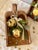Brown Antique Early 20th Century Wooden Cereal Scoops with Reversible Christmas Decorations, Set of 2 For Sale - Image 8 of 12