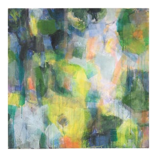 Color Field - Abstract Green and Yellow by Patricia Gren Hayes Acrylic by Patricia Gren Hayes For Sale
