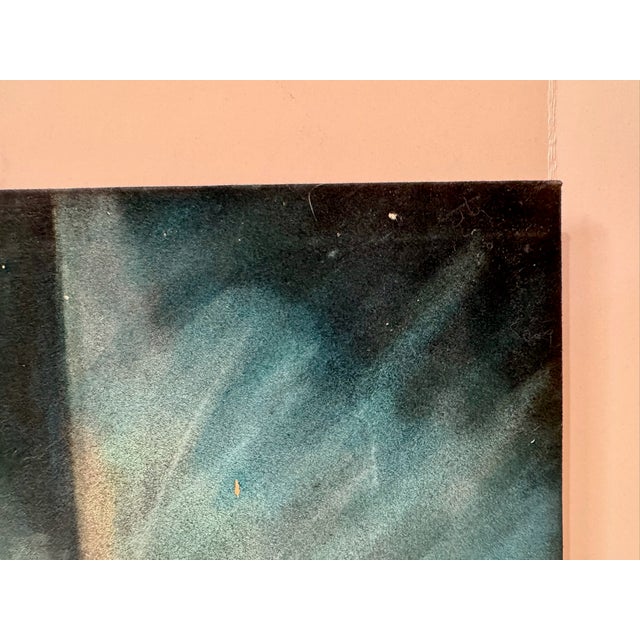 Henry Emil Salloch Original Pastel on Paper Expressionist Village Landscape With Church, 1962. For Sale - Image 4 of 6