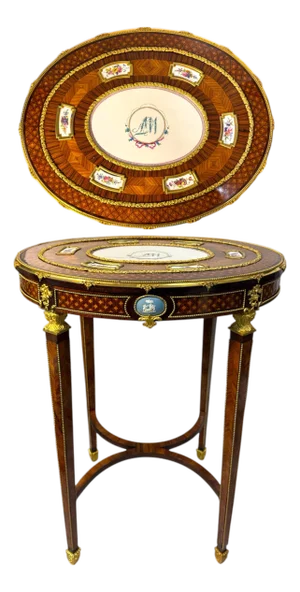 An Exceptional Ormolu & Porcelain Mounted Table by Maison Millet