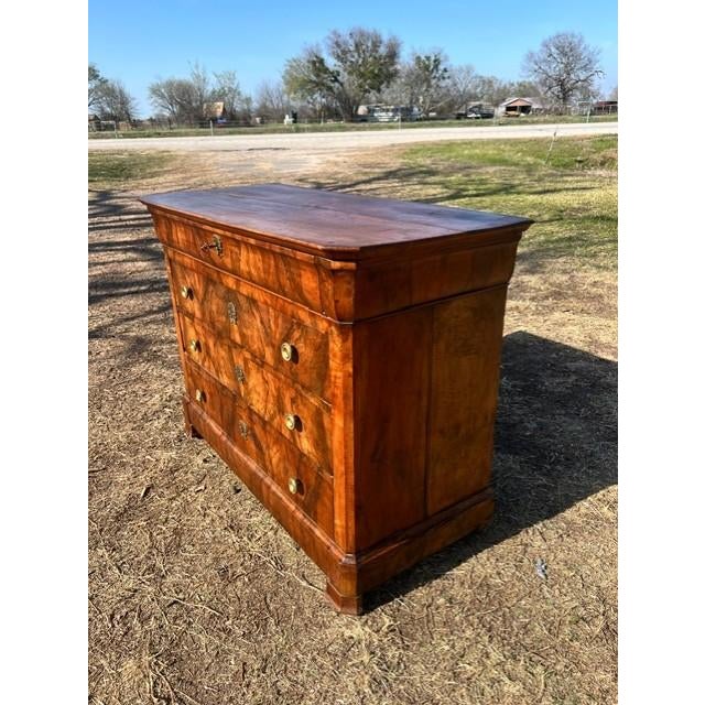19th Century French Louis Philippe Burl Walnut Chest of Drawer / Commodes For Sale - Image 4 of 18