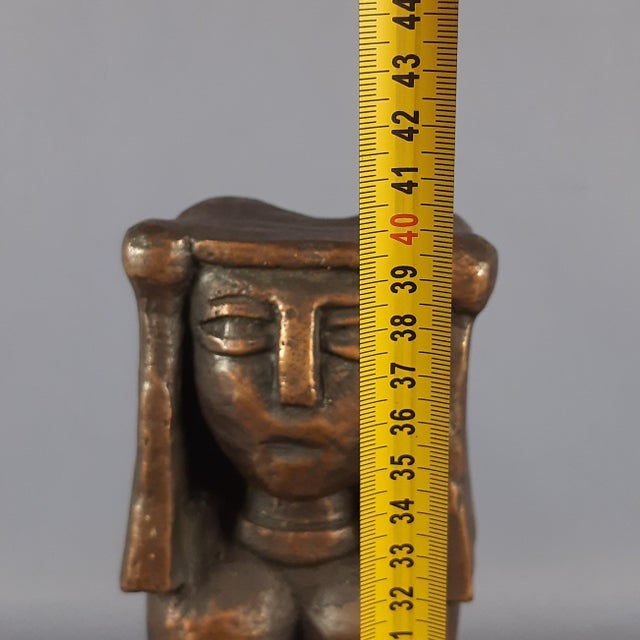 Xante Battaglia, Archaic Figure, 1960s, Bronze on Wood Base For Sale - Image 12 of 13