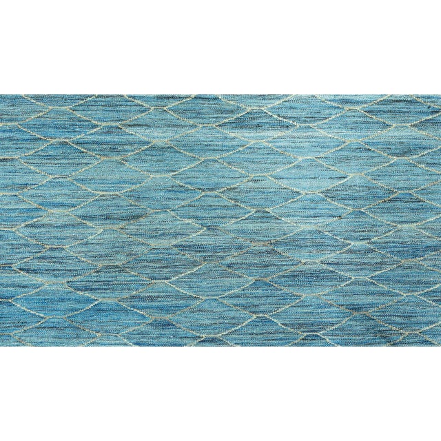 Modern Contemporary Large Kilim Blue Rug by Doris Leslie Blau For Sale - Image 3 of 7