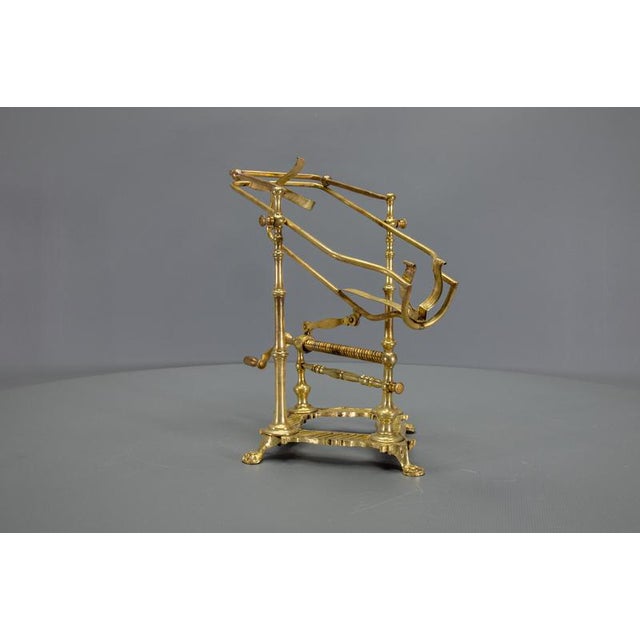 Gold French Art Deco Brass and Bronze Mechanical Wine Pourer Stand, 1930s For Sale - Image 8 of 18